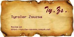 Tyroler Zsuzsa névjegykártya