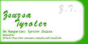 zsuzsa tyroler business card